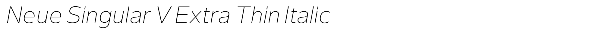 Neue Singular V Extra Thin Italic image